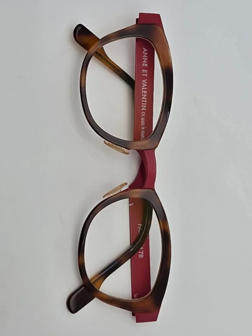 Anne Et Valentin Fairy U78 Havana Matte Red Cat Eye Eyeglasses Frame w Case 45mm
